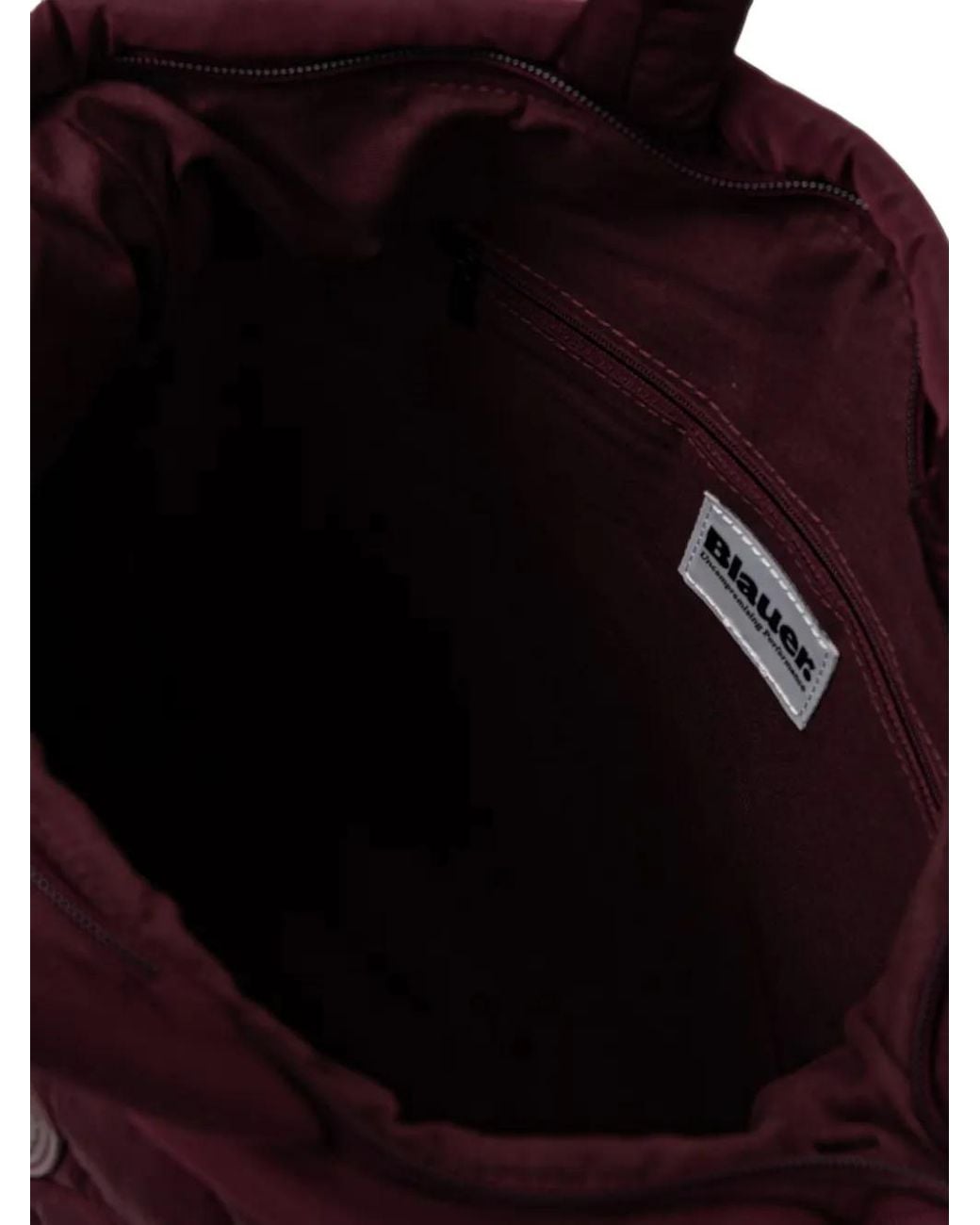 Blauer Purple Logo-Patch Quilted Tote Bag