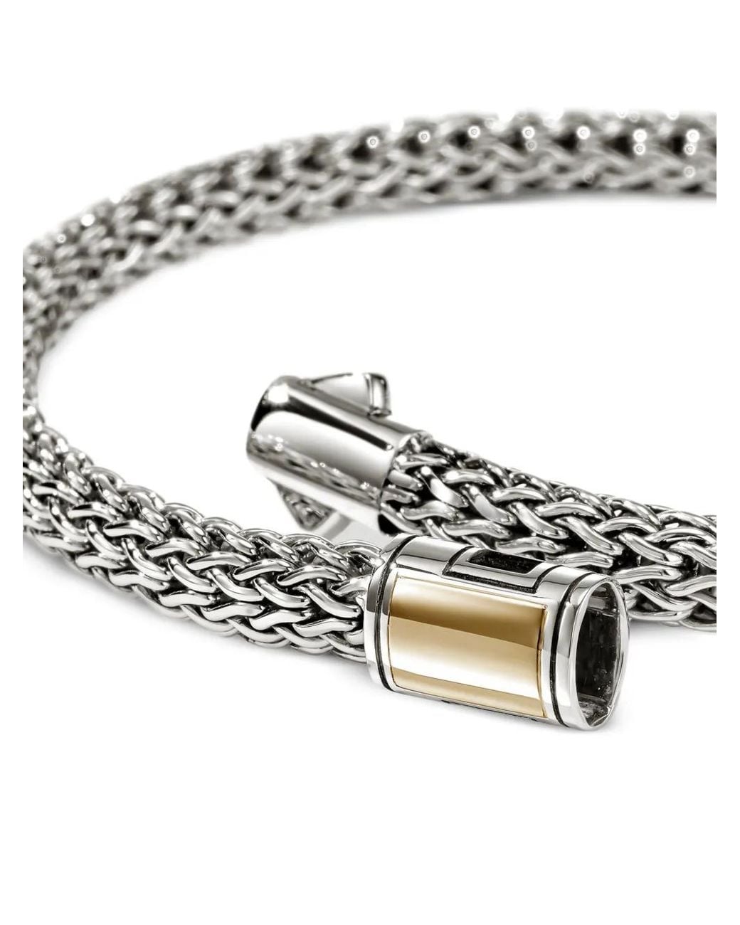 John Hardy White Sterling 14K Icon Bracelet
