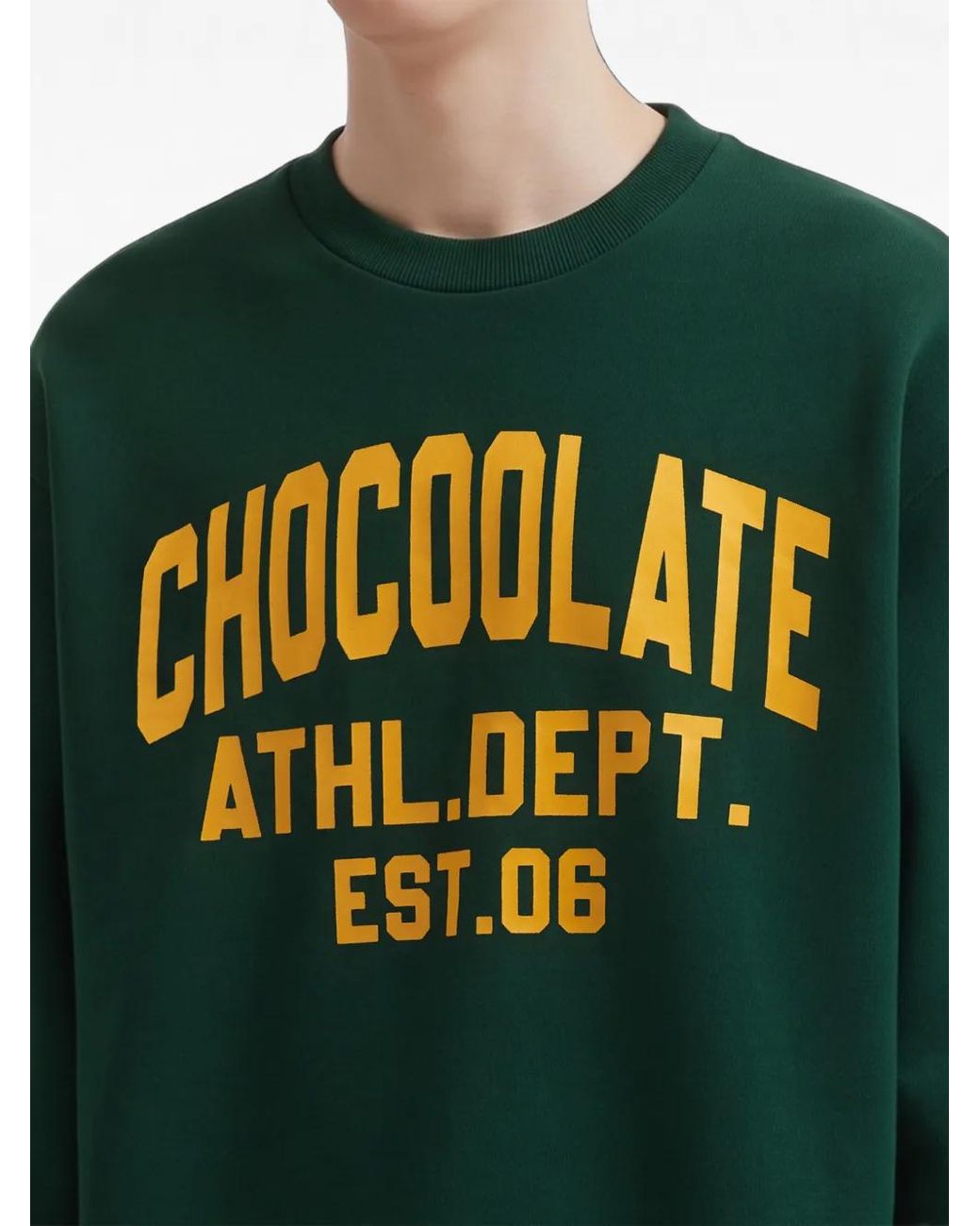 Chocoolate Green Logo-Print Sweatshirt for men