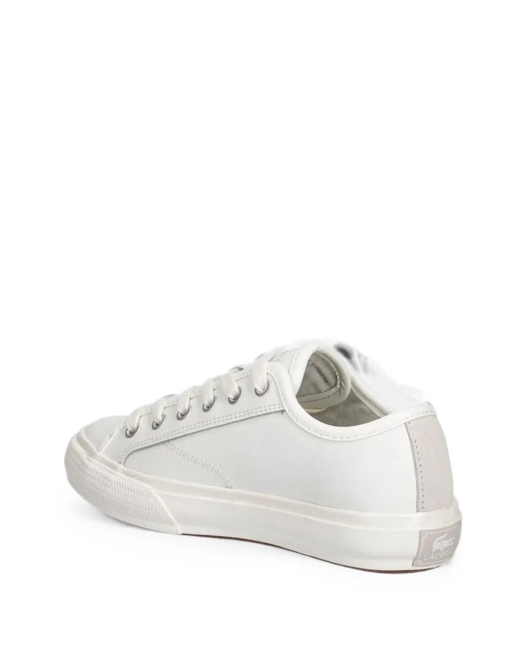 Lacoste White Backcourt Leather Sneakers