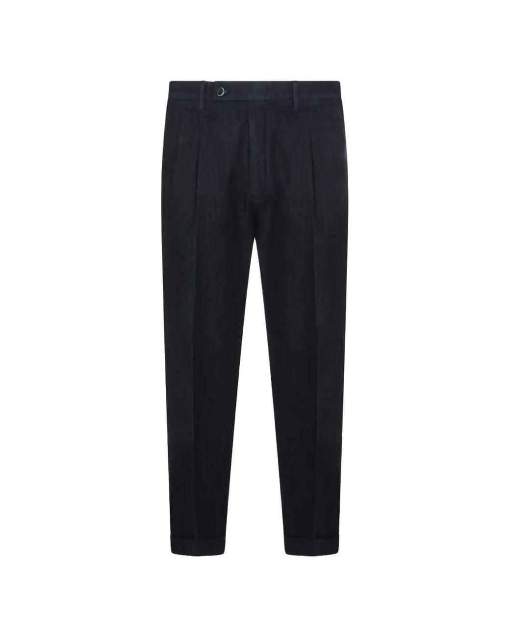 GTA IL PANTALONE Blue Pleated Tailored Trousers for men