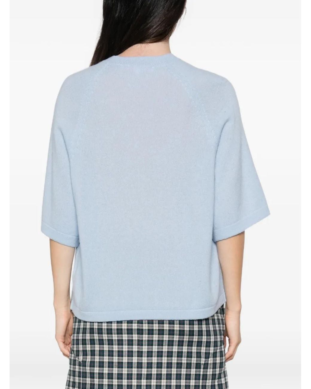 ABSOLUT CASHMERE Blue Raglan-Sleeve T-Shirt