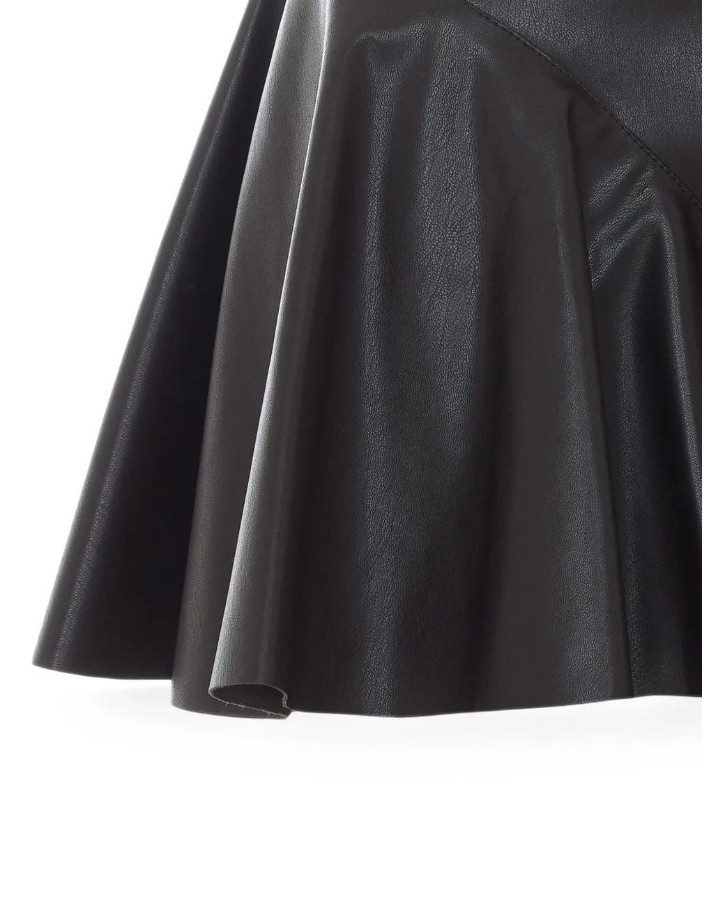 Aniye By Black Caly Faux-Leather Flared Mini Shorts