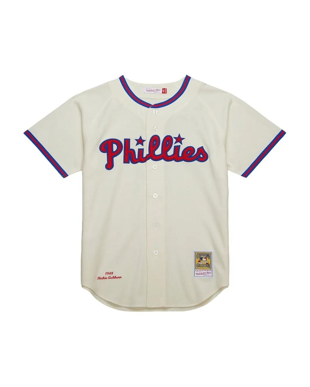Mitchell & Ness Gray Mlb Phillies 1948 Richie Ashburn Shirt for men
