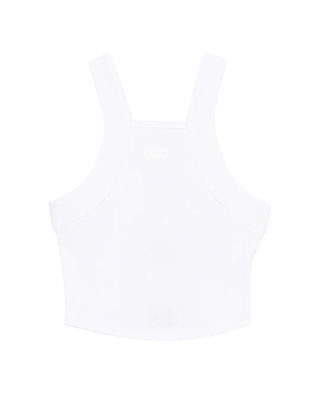 WRSTBHVR White Anitra Ribbed Tank Top