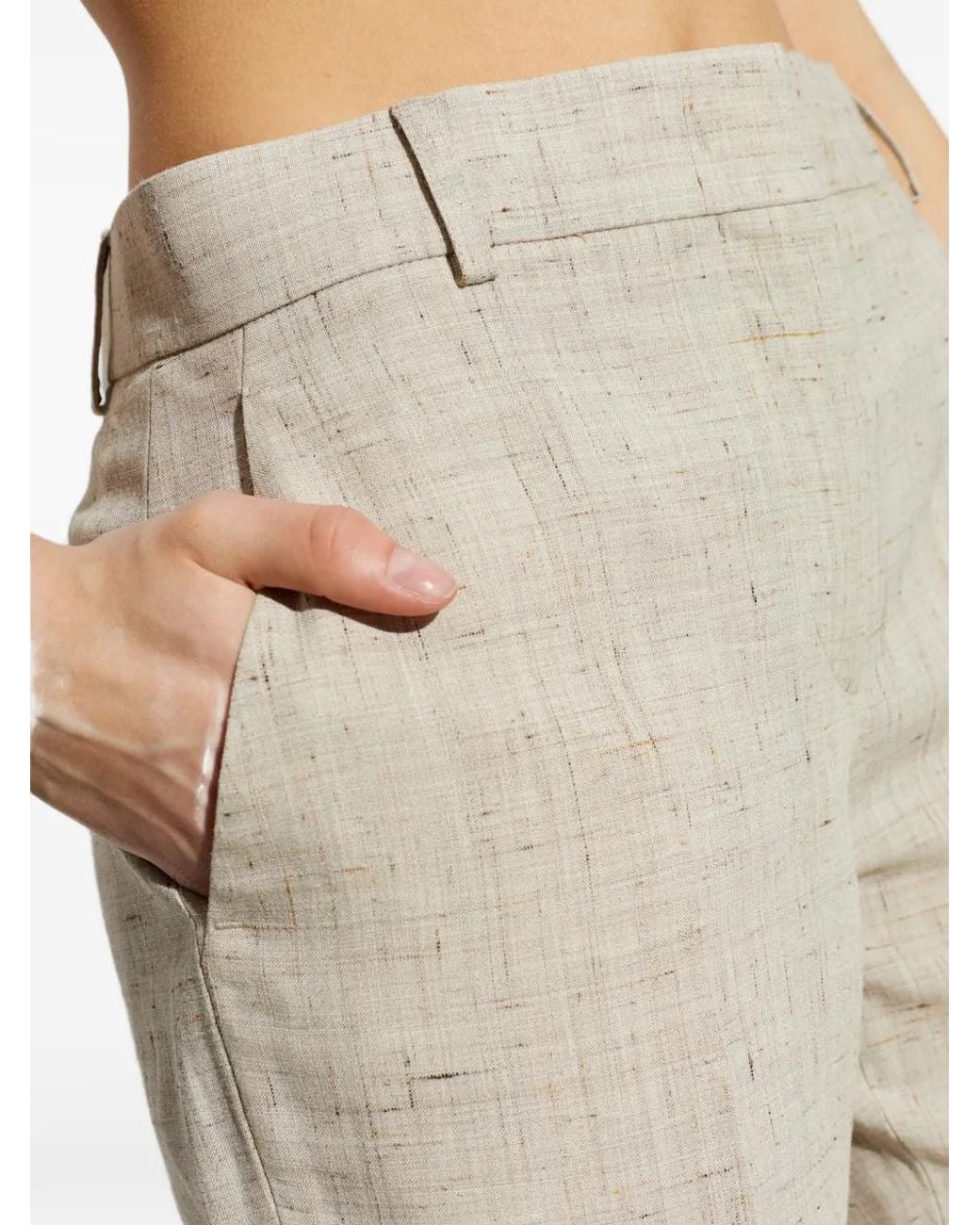 Moschino Cropped Broek in het White