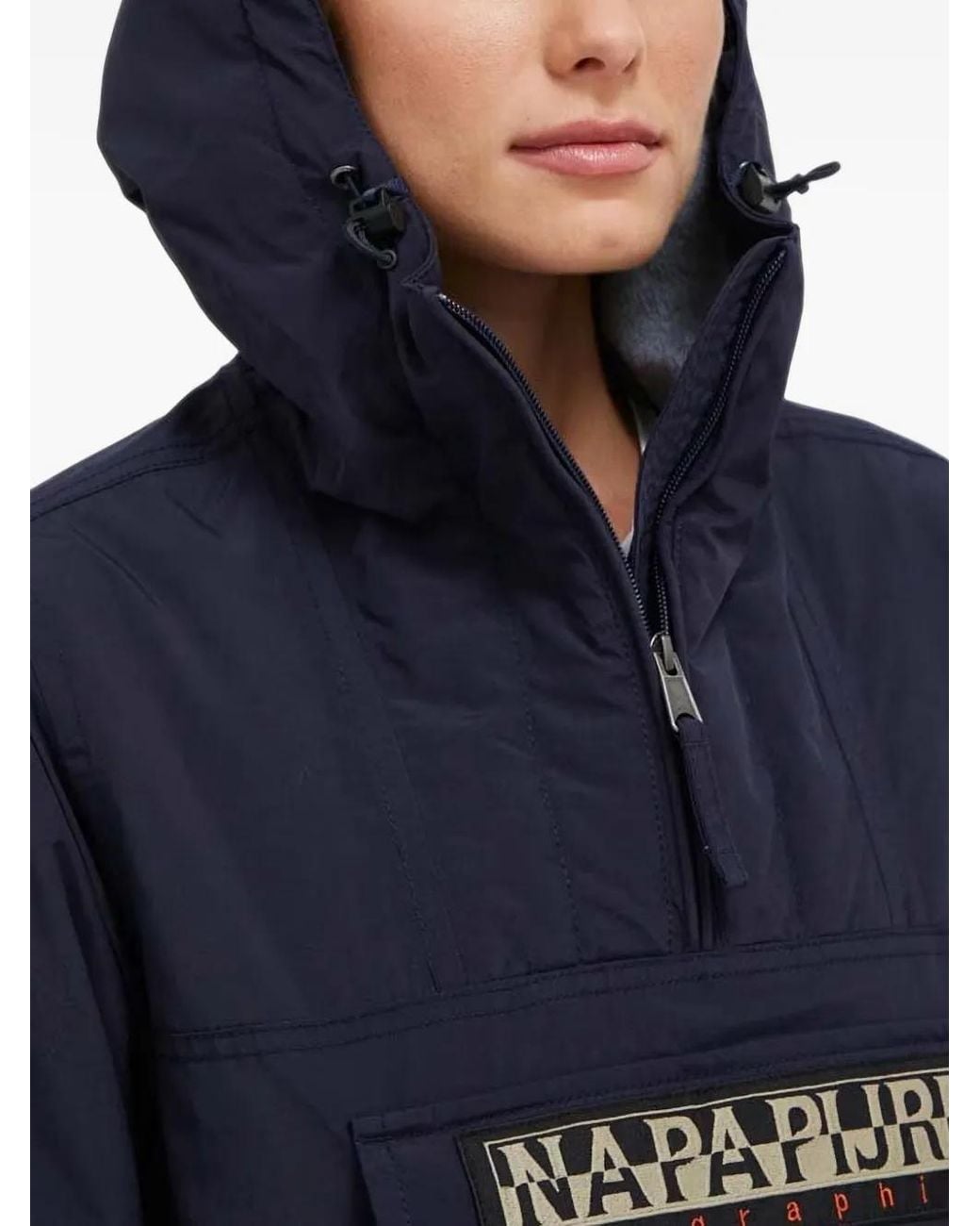 Napapijri Blue Rainforest Pocket Logo-Patch Jacket