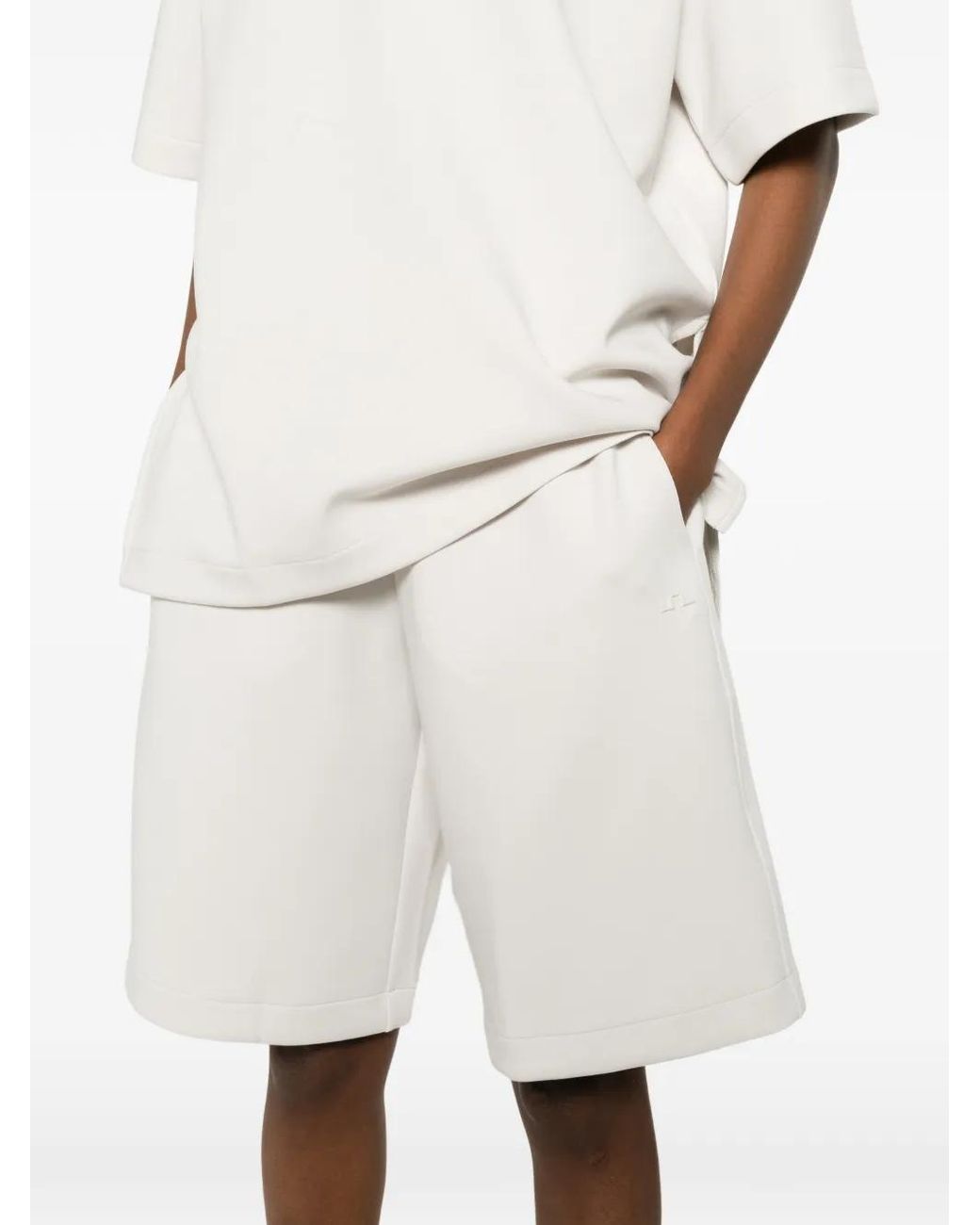 J.Lindeberg White Elastic-Waistband Shorts