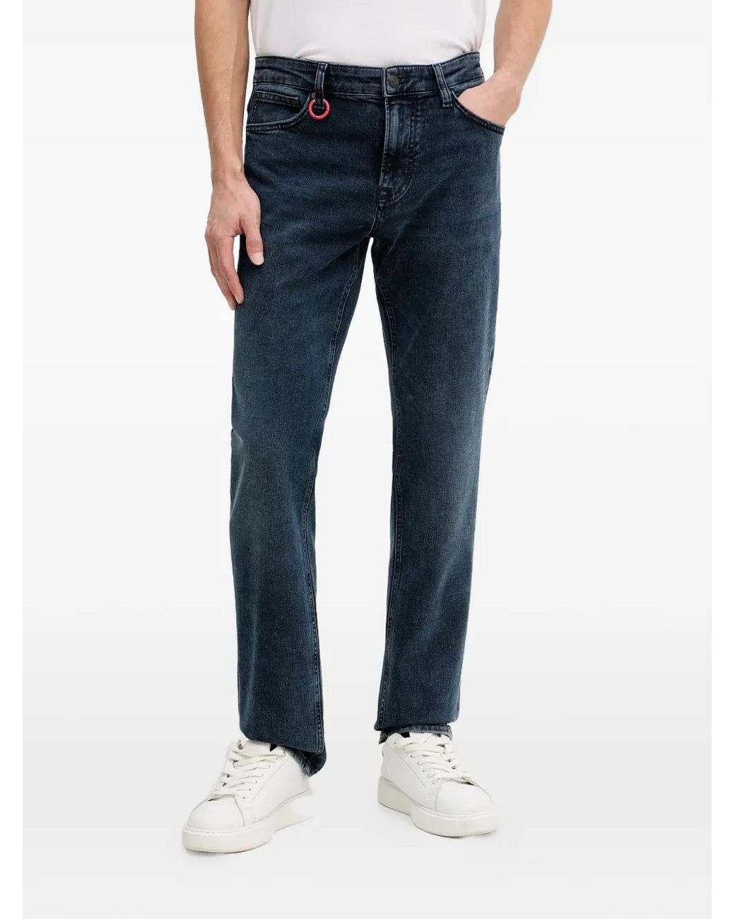 Joop! Blue Mitch Ring-Detail Jeans for men