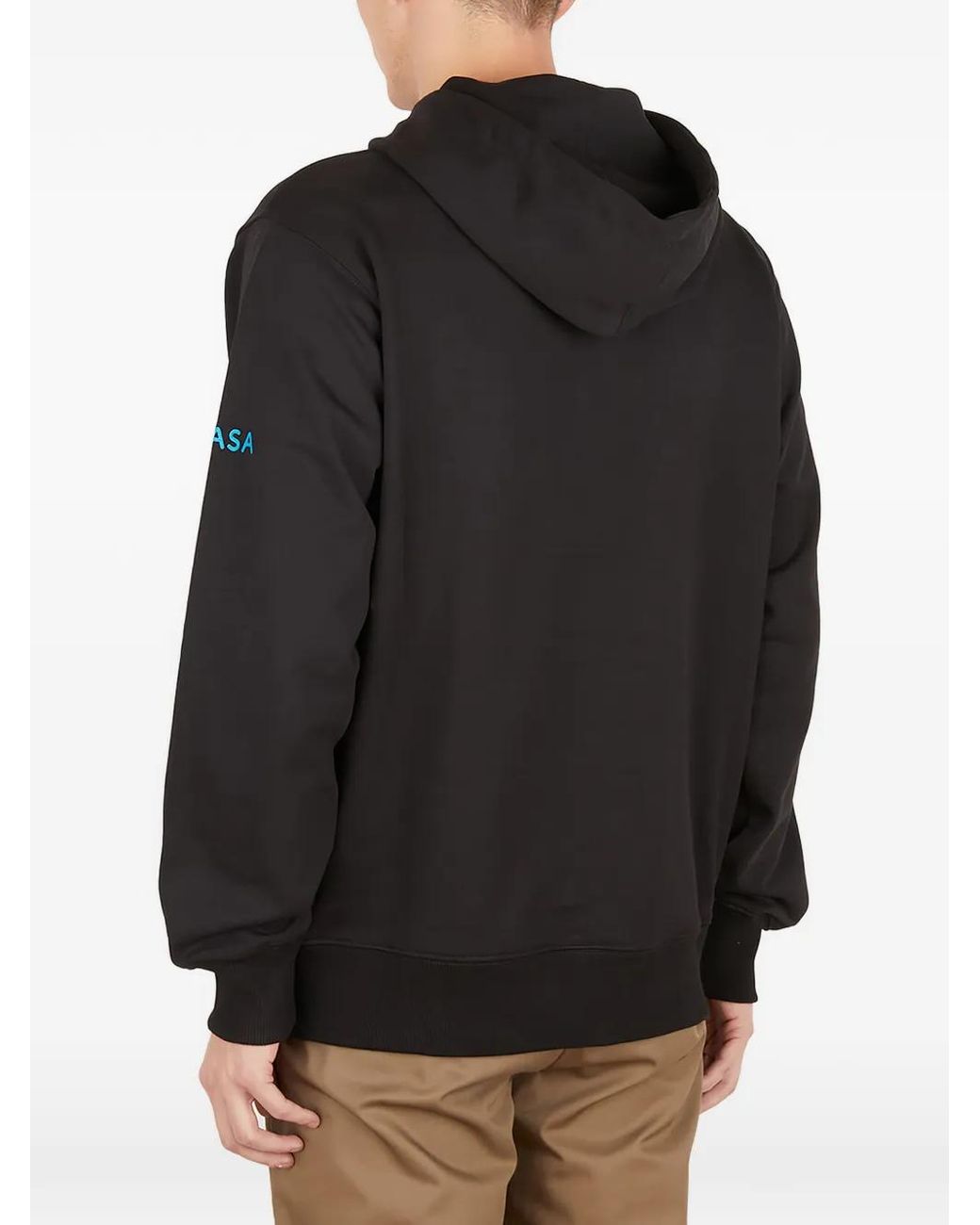 CAPASA MILANO Gray Drawstring-Fastening Logo-Detail Hoodie for men