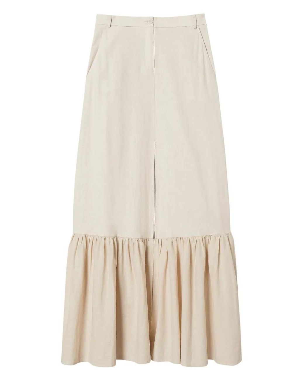 Twinset Natural Woven Maxi Skirt