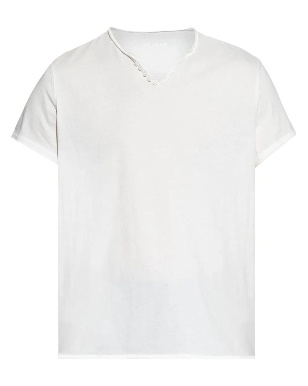 Zadig & Voltaire White Monastir Henley T-Shirt for men