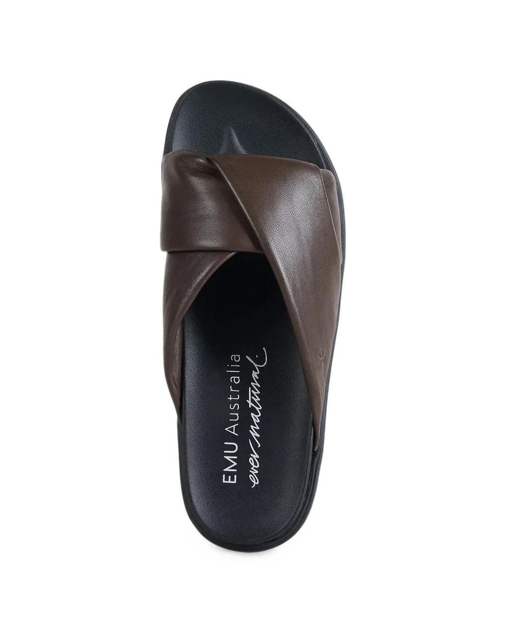 EMU White Selene Crossover-Strap Slides