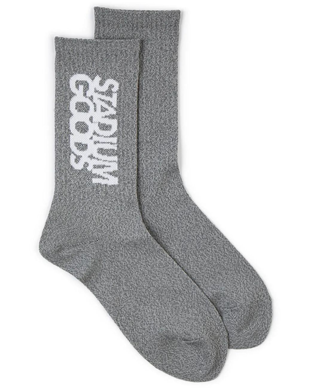 Stadium Goods Gray Logo "Reflective" Crew Socks for men