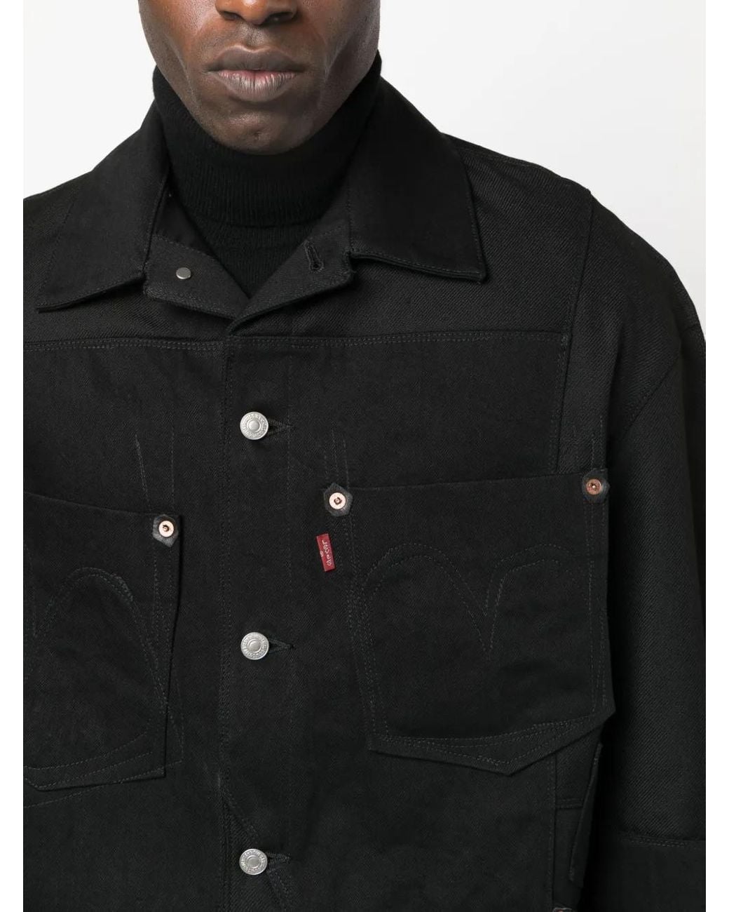 Sobrecamisa Con Botones Junya Watanabe de hombre de color Black