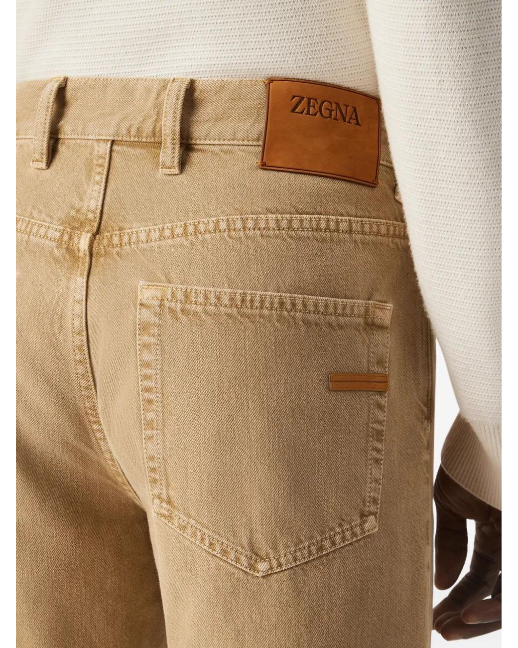 Zegna Natural Cotton Trousers for men