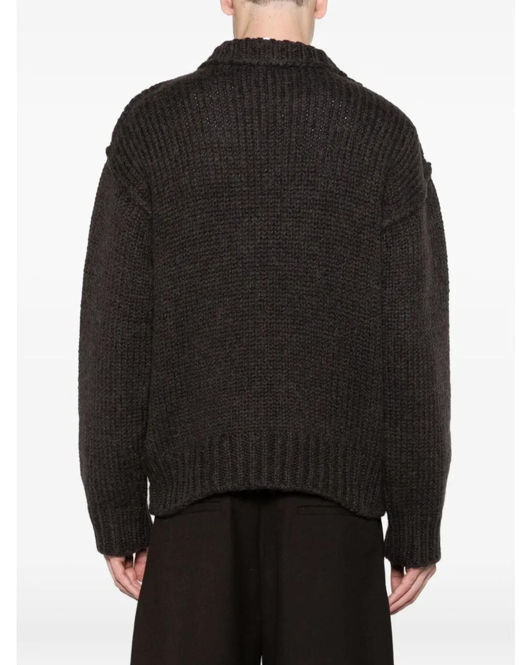 Our Legacy Black Mock Roundneck Sweater for men