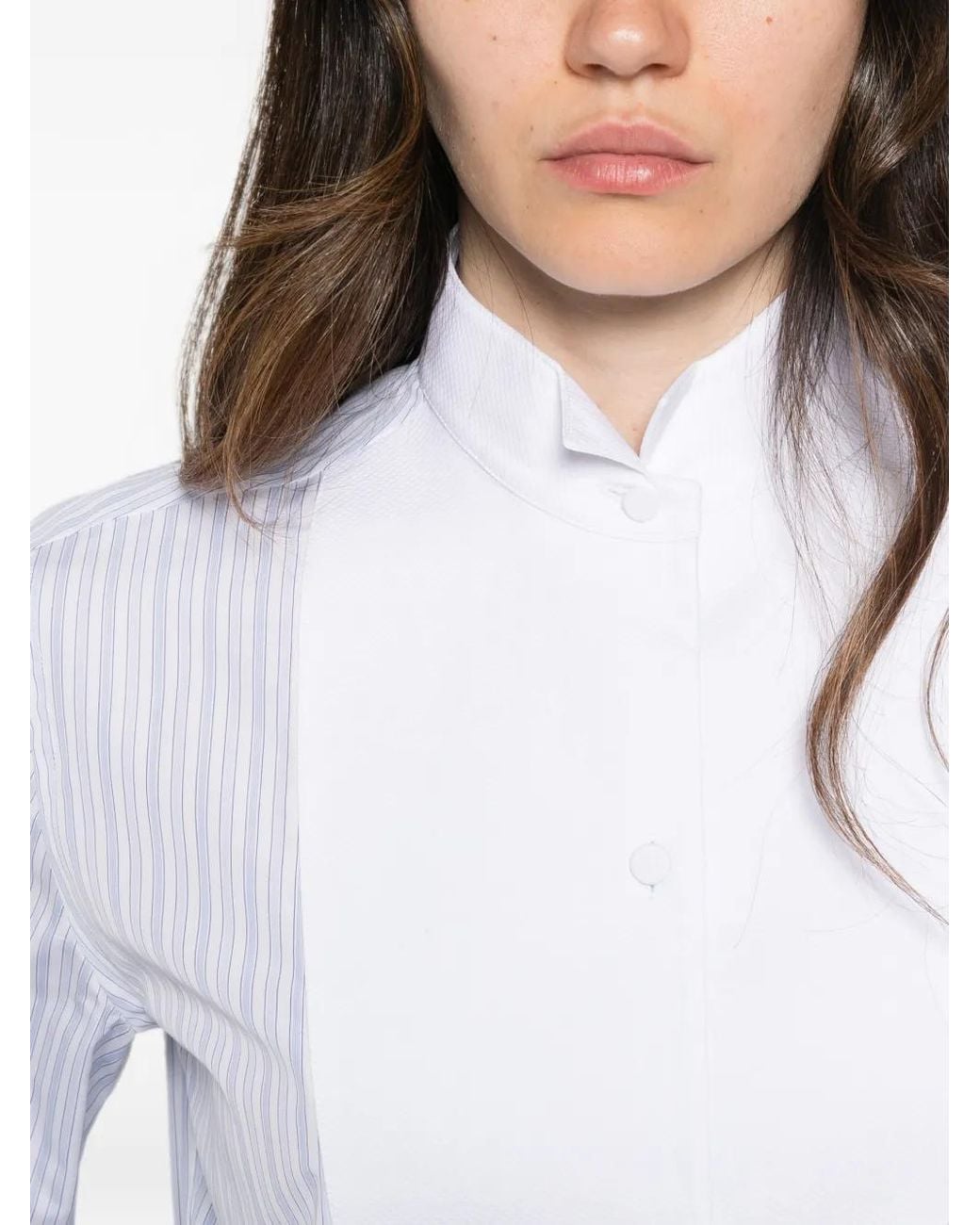 Tom Ford White Chemise À Rayures Verticales