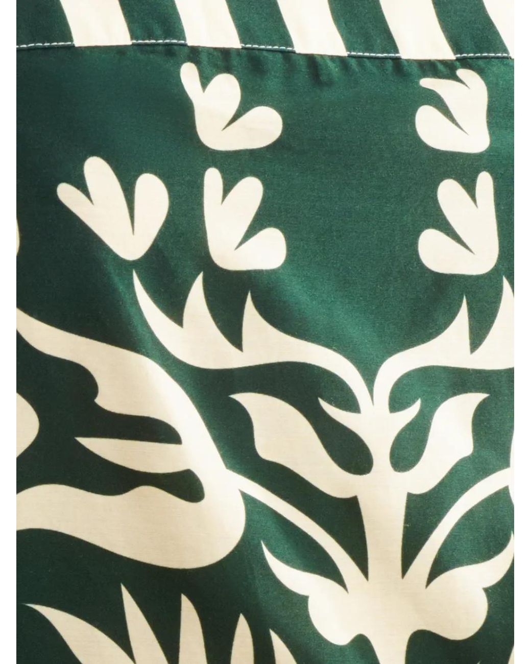 Eres Green Lakshya Floral-Print Striped Midi Dress