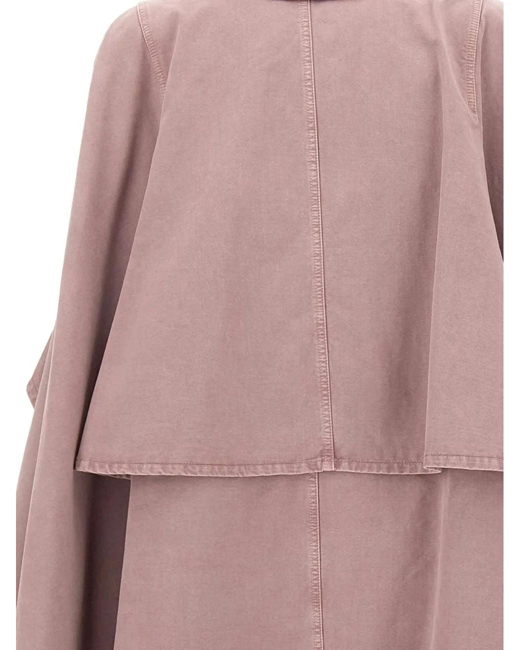Blumarine Pink Asymmetrical Canvas Cape