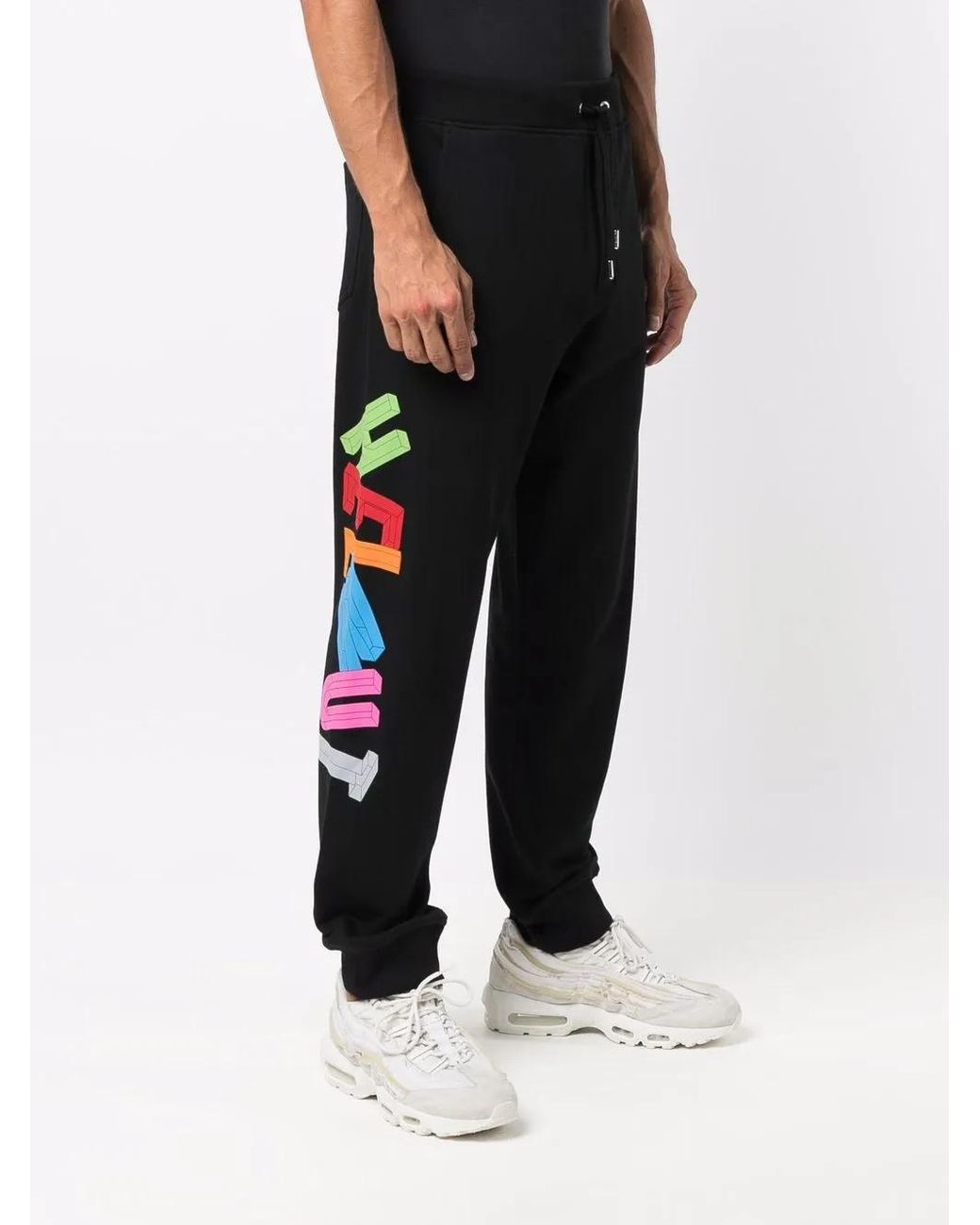 Helmut Lang Black 3D Logo Track Pants for men