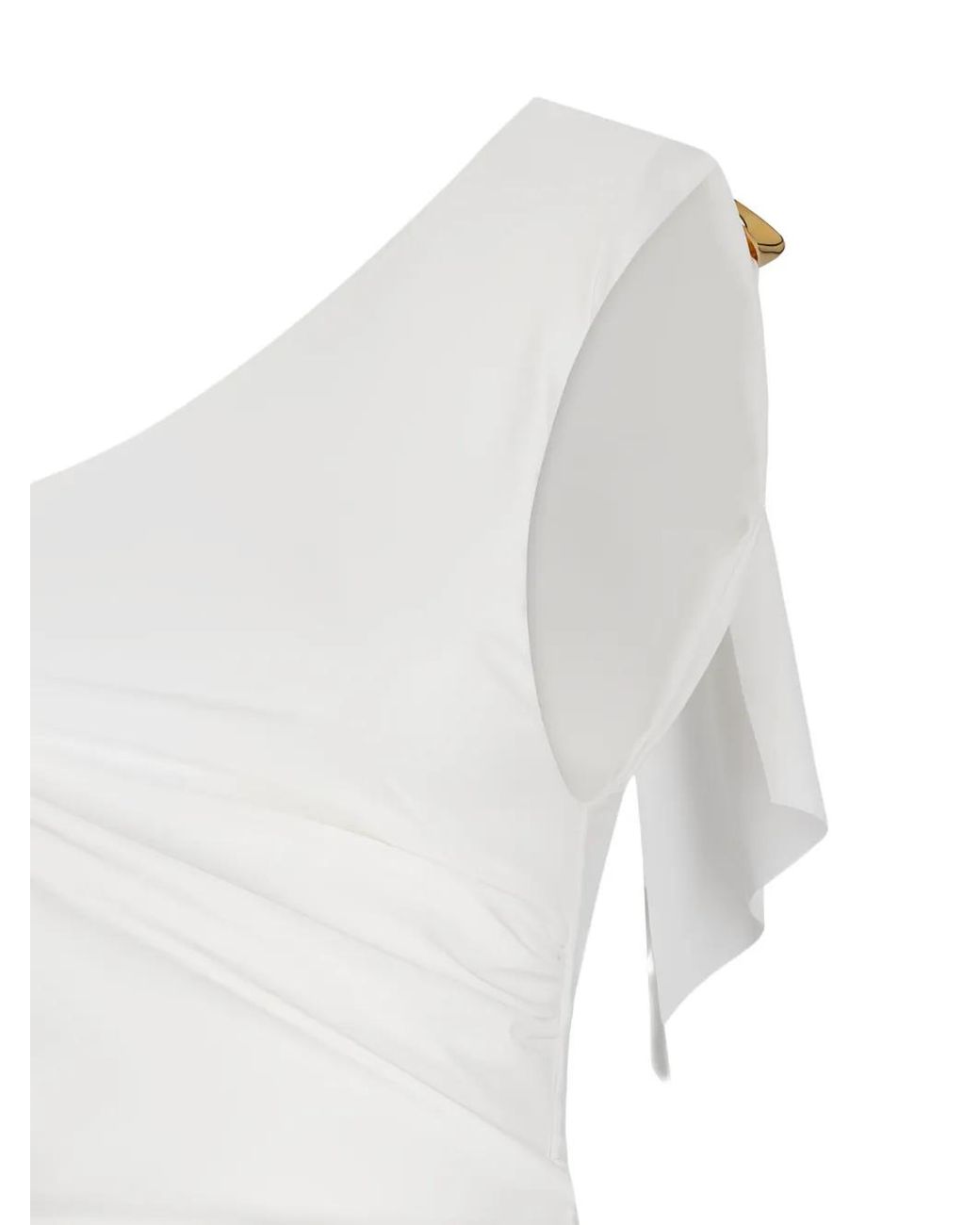 DEFAÏENCE White One-Shoulder Top