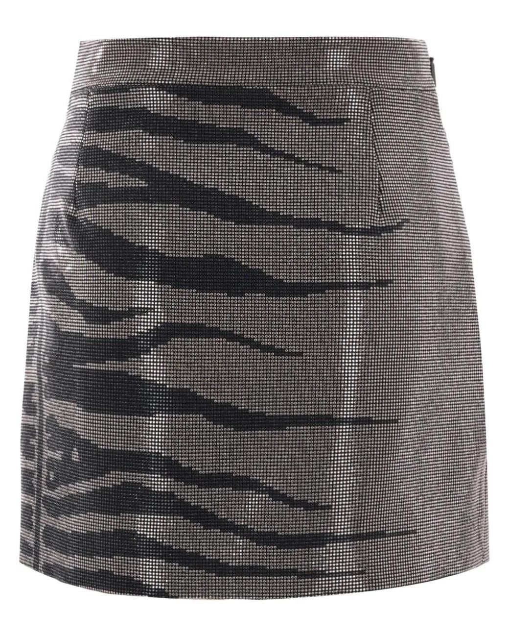Roberto Cavalli Mini-Rok Met Stras in het Gray