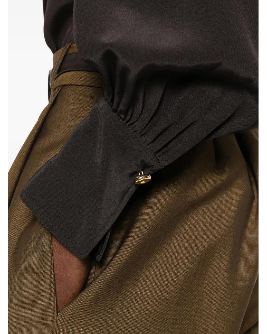 Joseph Black "Camilia" Blouse Satin Twill