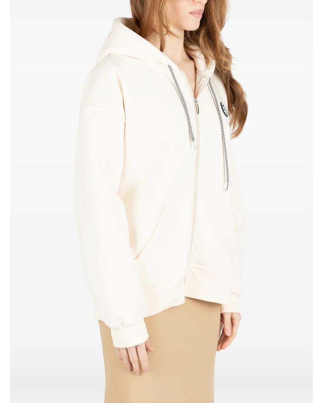 Societe Anonyme White Zip Hoodie