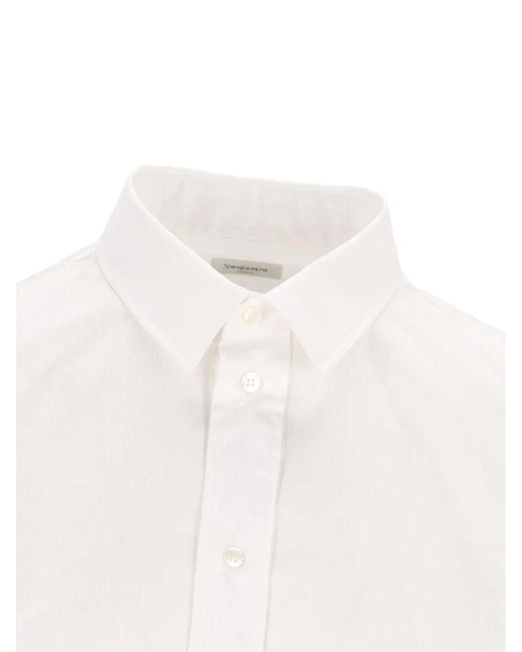 Saint Laurent White Striped Shirt for men