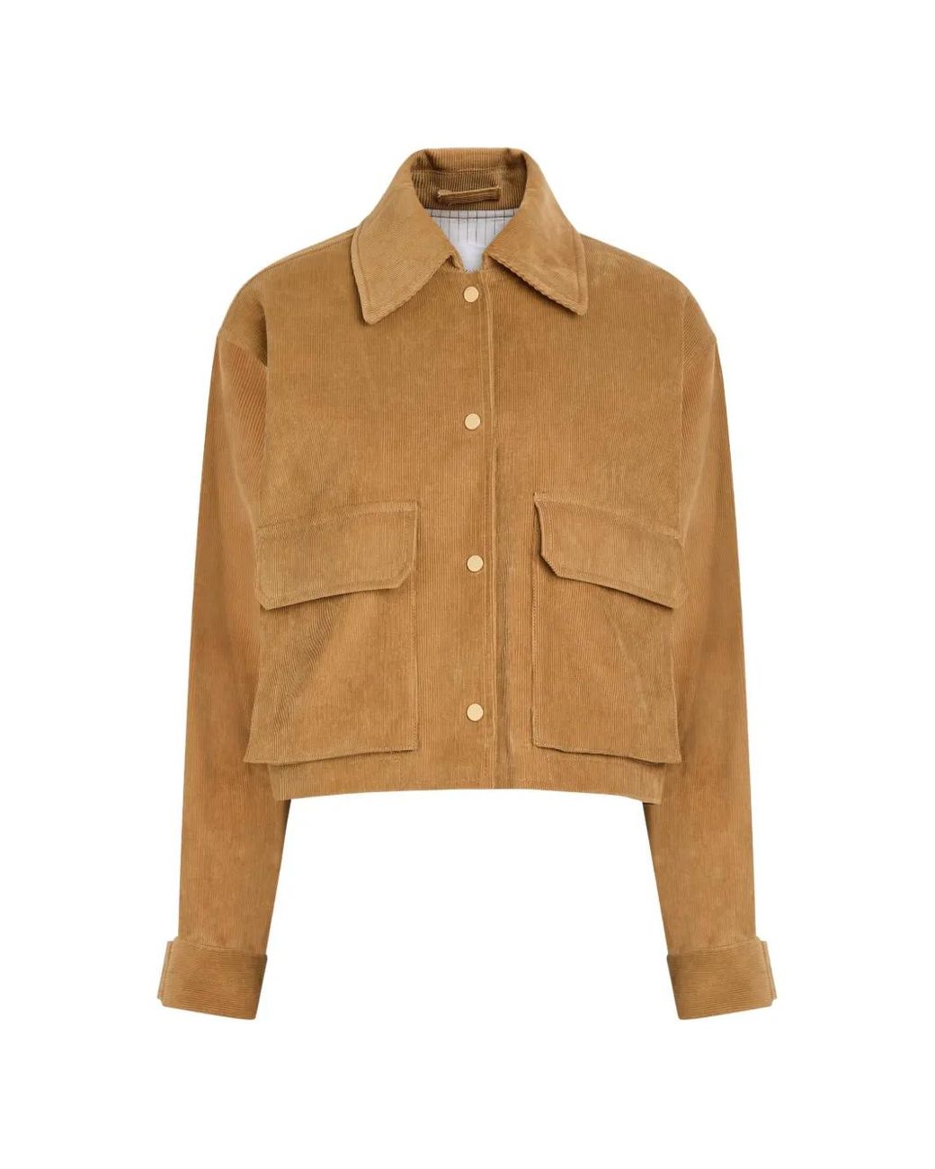 Maria McManus Natural Flap-Pocket Cropped Jacket