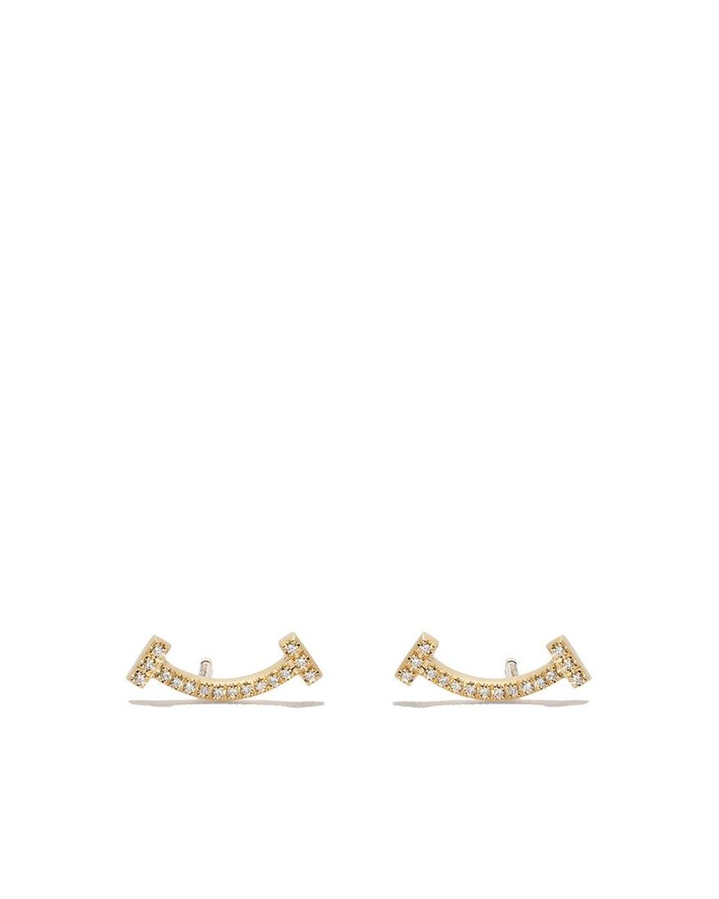 Tiffany smile earrings gold shop
