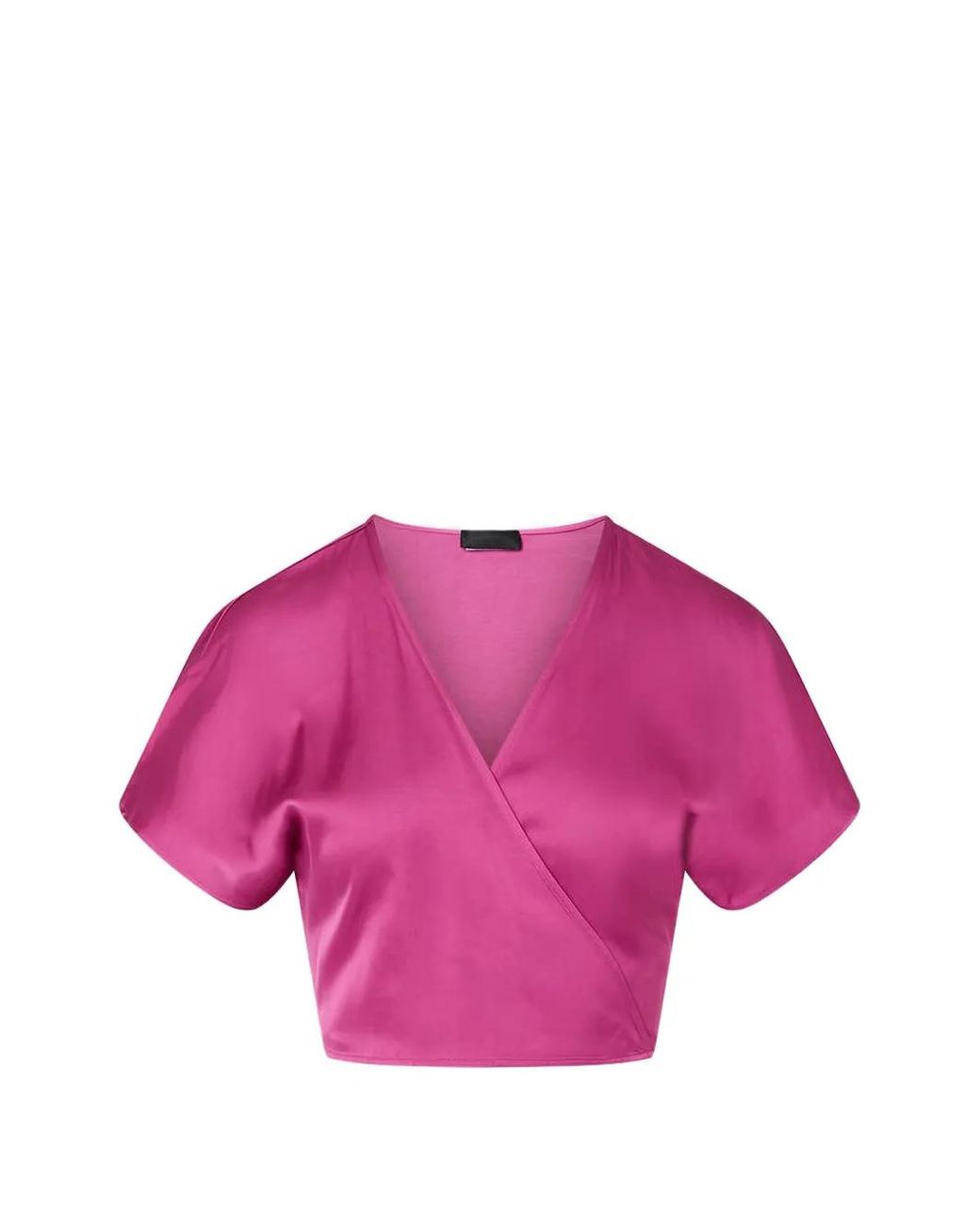 Liu Jo Pink Satin Wrap Top