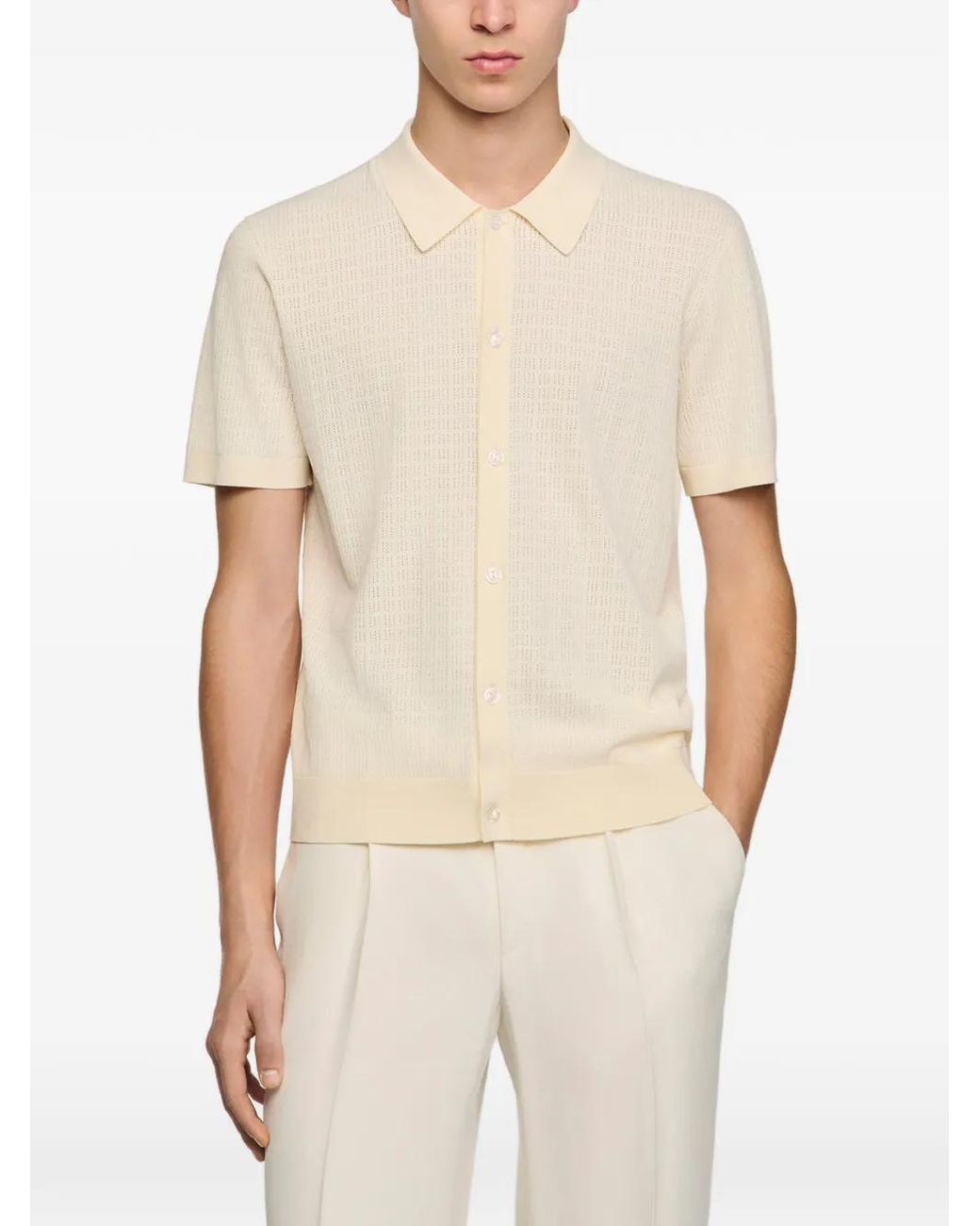 Sandro White Openwork Shirt for men