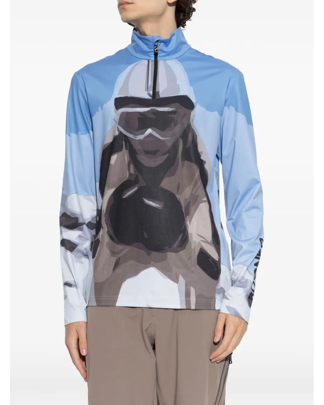 Bogner Blue Verti Graphic-Print Base Layer for men