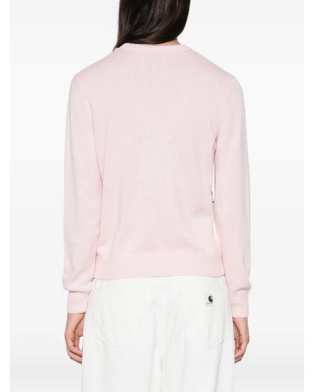 Mc2 Saint Barth Pink Courmayeur Intarsia-Knit Sweater