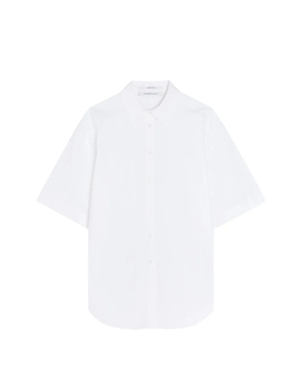 Another Tomorrow Button-Down Overhemd in het White