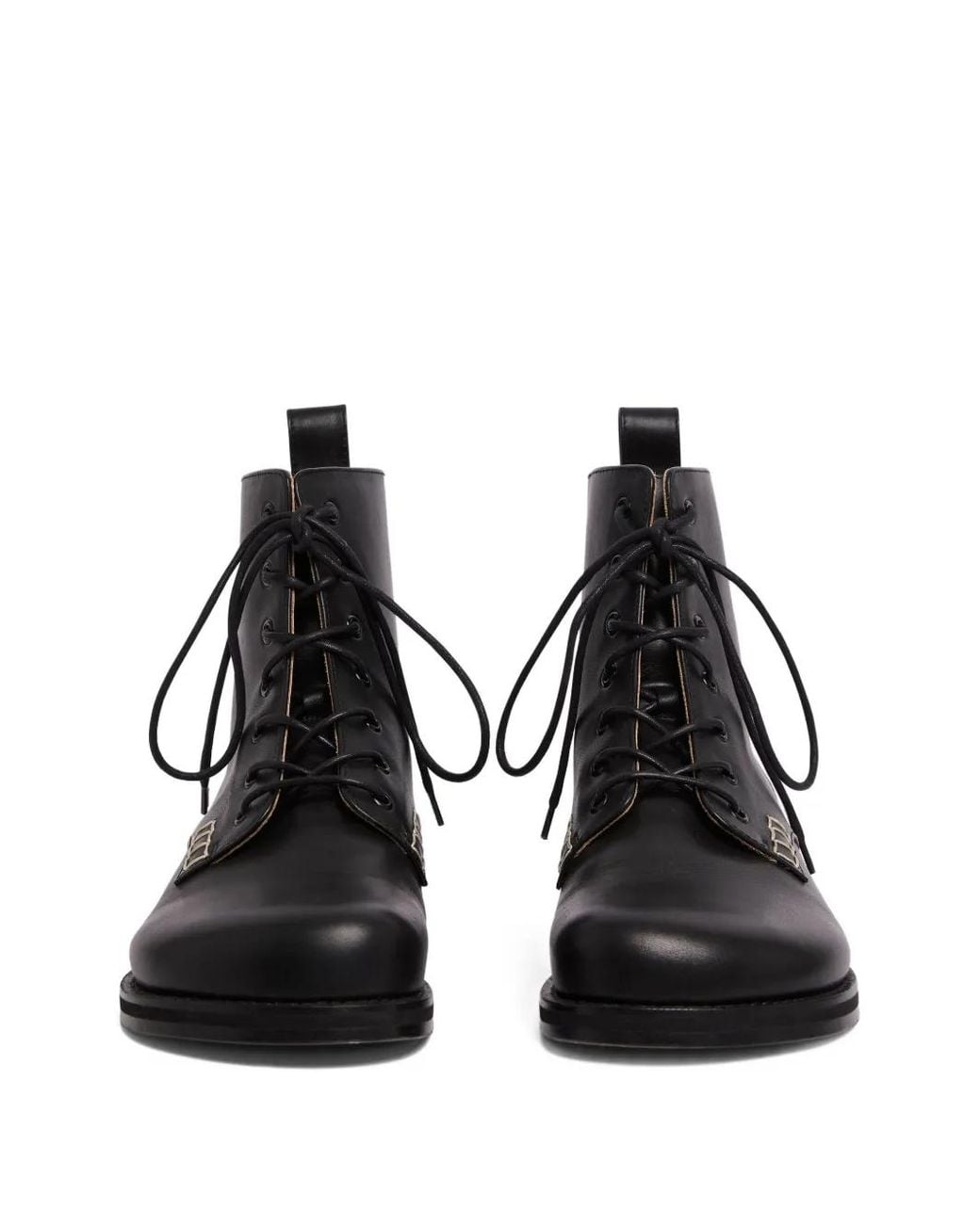 J.W. Anderson Black Lace-Up Leather Boots for men