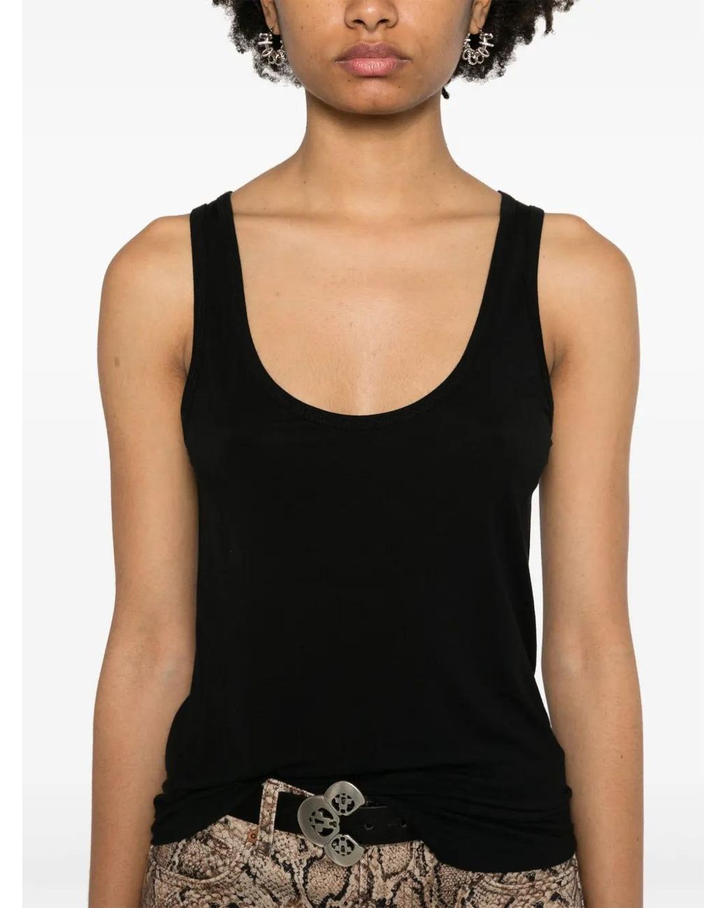 Isabel Marant Black Malia Jersey Tank Top