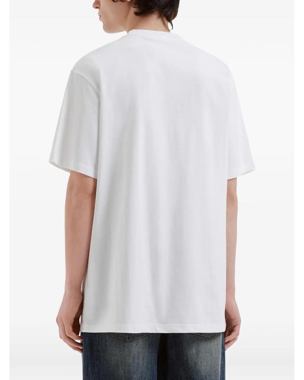 Chocoolate White Graphic-Print T-Shirt for men