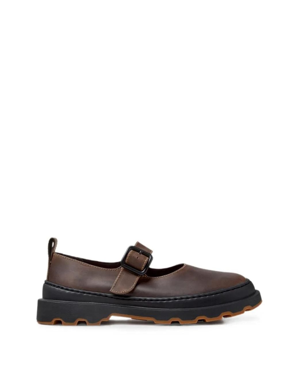 Camper White Brutus+ Buckle-Fastening Ballet Flats