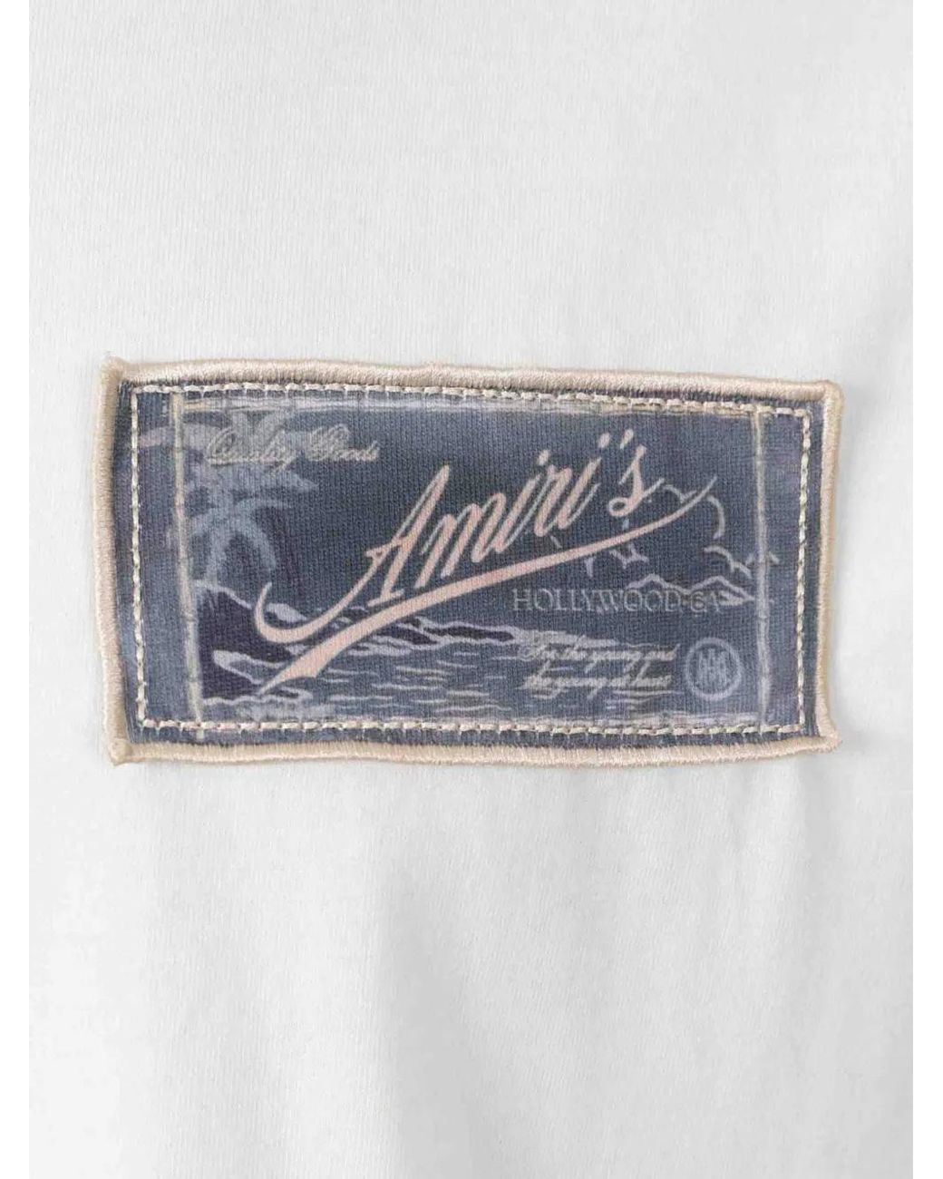 Amiri White T-Shirt À Patch Graphique for men