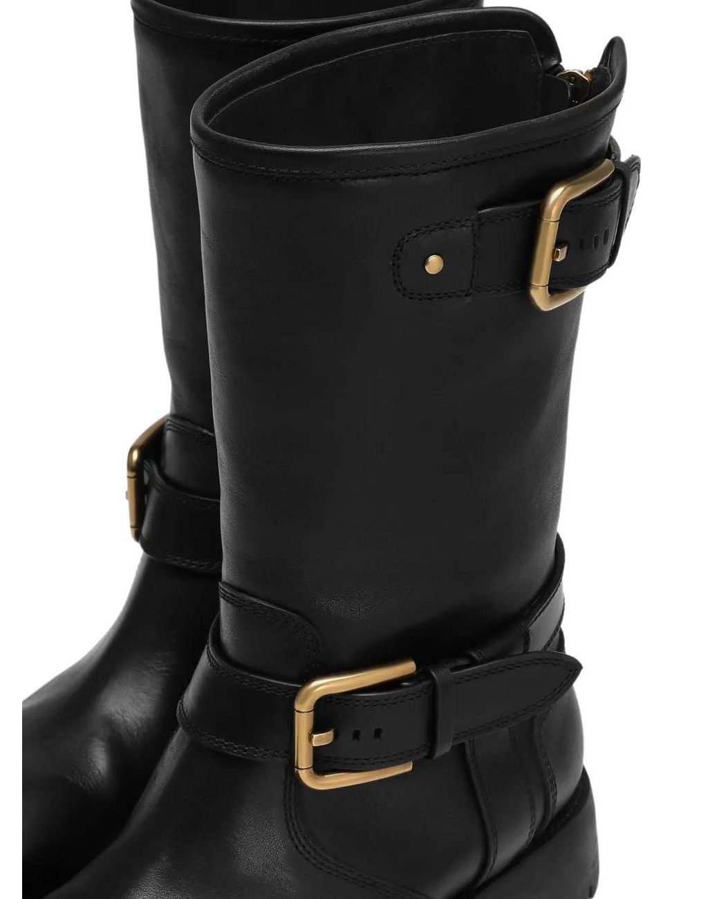 Dolce & Gabbana Black Dolce & Gabbana Knee-High Boots With Buckle Detail