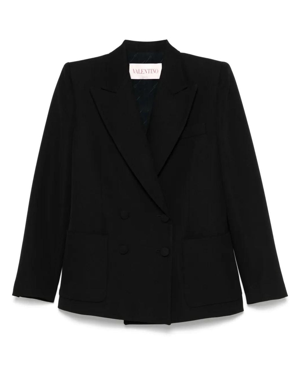 Valentino Garavani Black Virgin-Wool Blazer