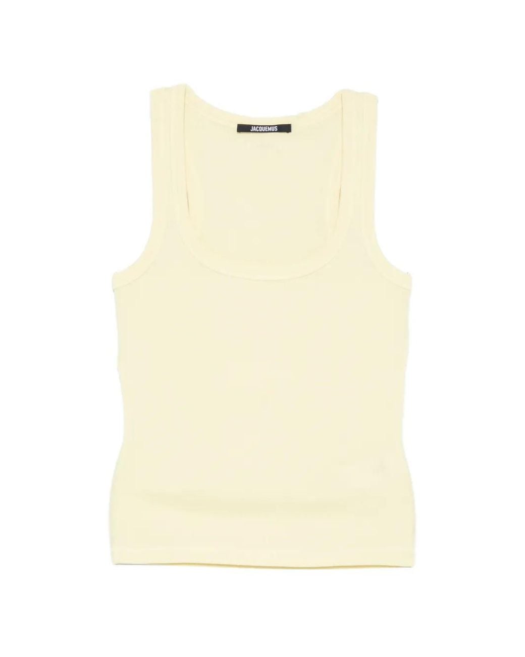 Jacquemus Natural Gros Grain Tank Top
