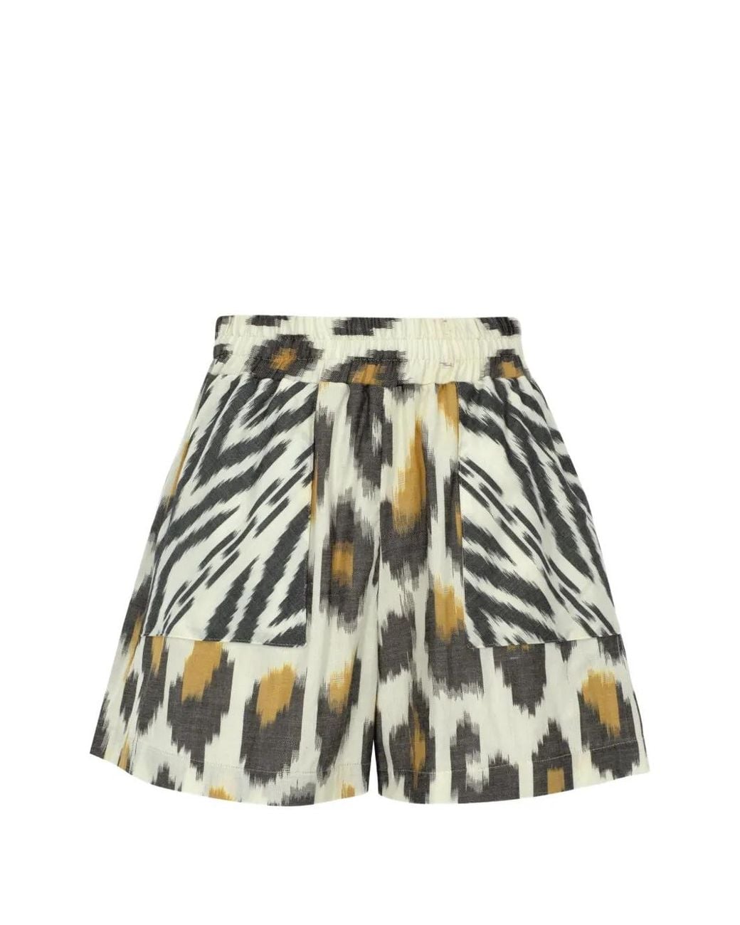 Punicana White Leopard-Print Shorts
