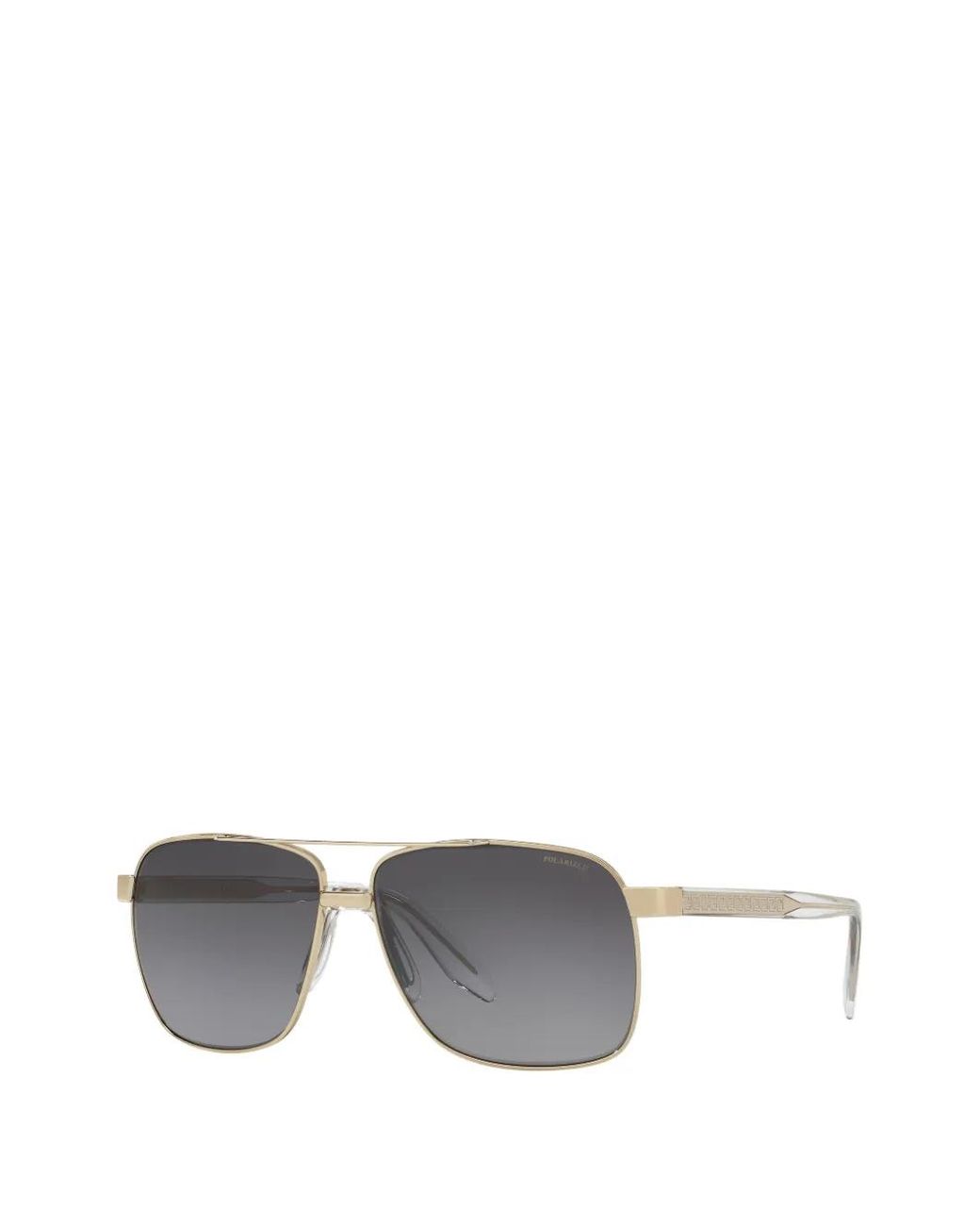 Versace Gray Medusa Greca Square-Frame Sunglasses for men