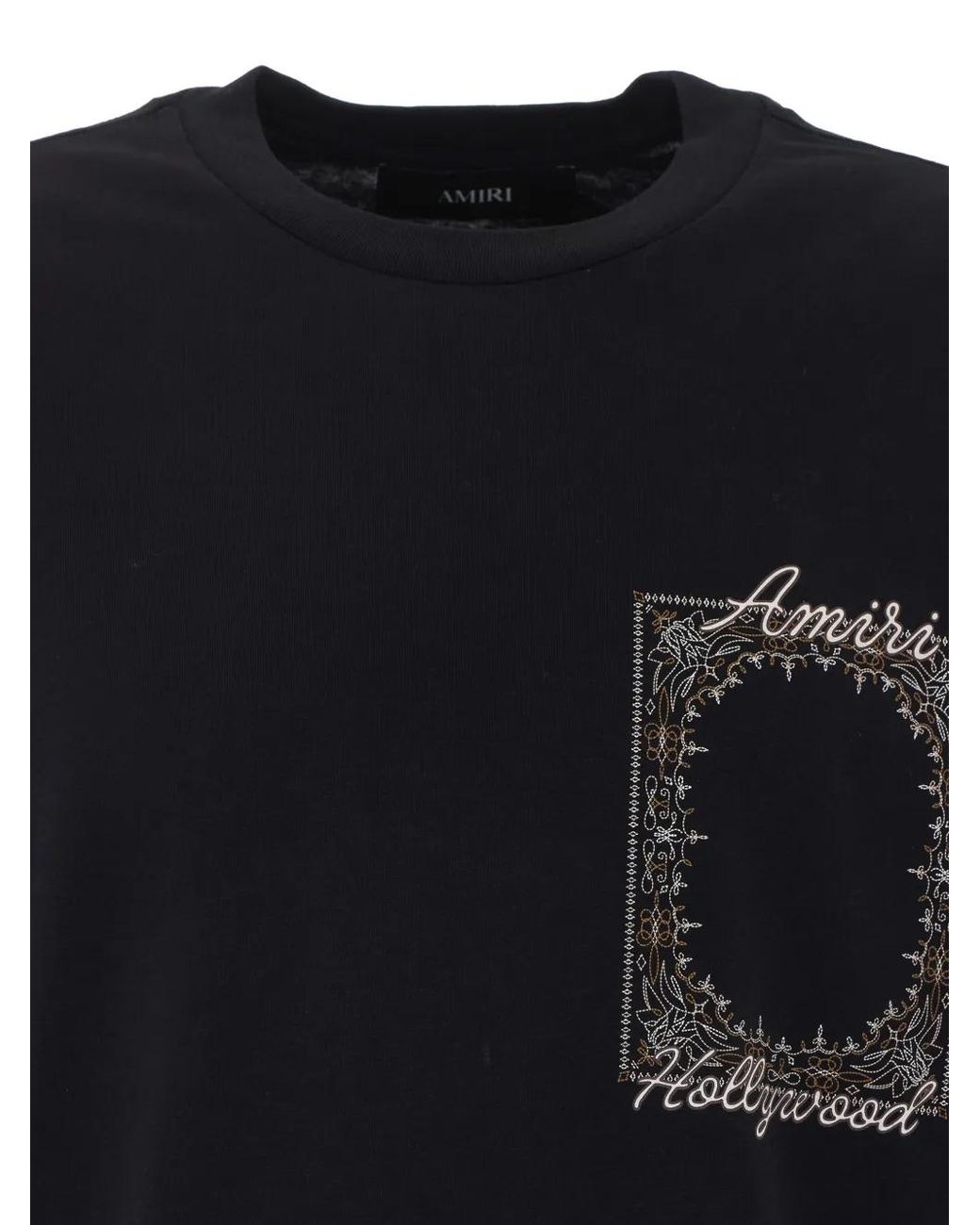 Amiri Black Ma Quad Bandana T-Shirt for men