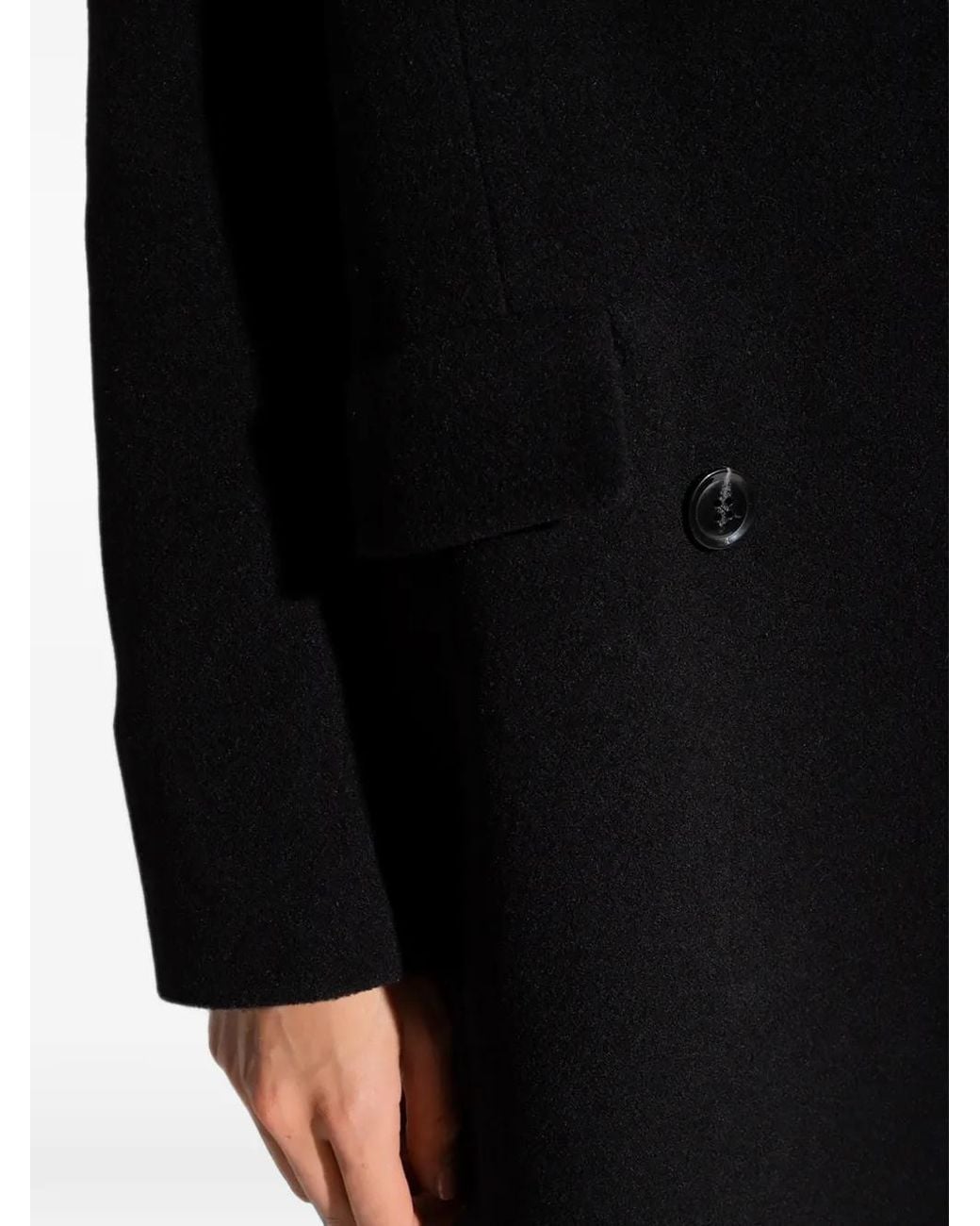 Samsøe & Samsøe Black Falcon Double-Breasted Coat