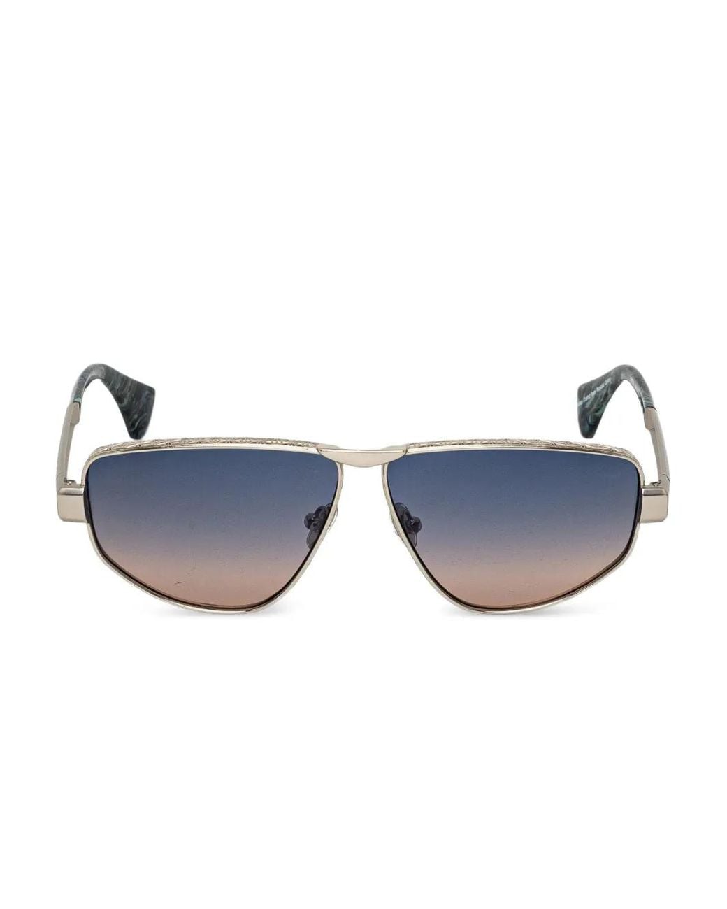 Vivienne Westwood Blue Geometric-Frame Sunglasses